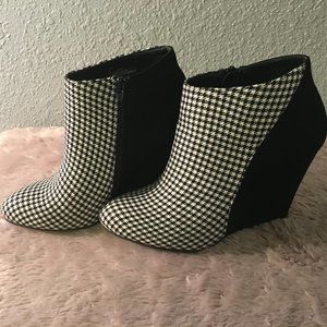 Madden Girl Black & White Ankle Boots